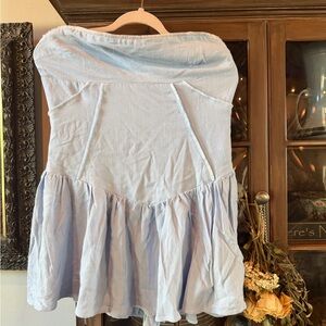 Peppermayo Light Blue A-Line Skirt